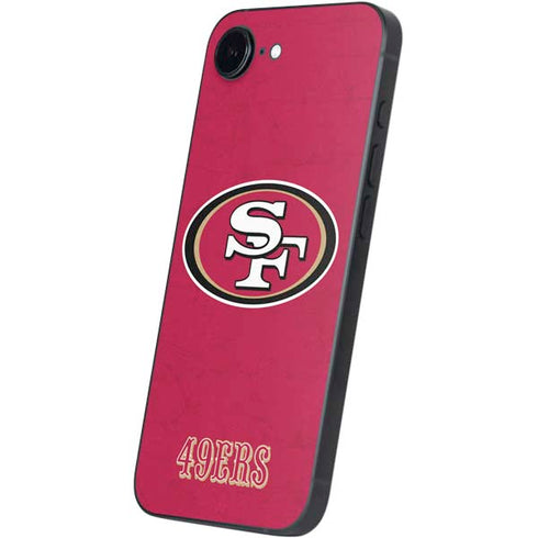 NFL San Francisco 49ers Distressed iPhone 16e Skin